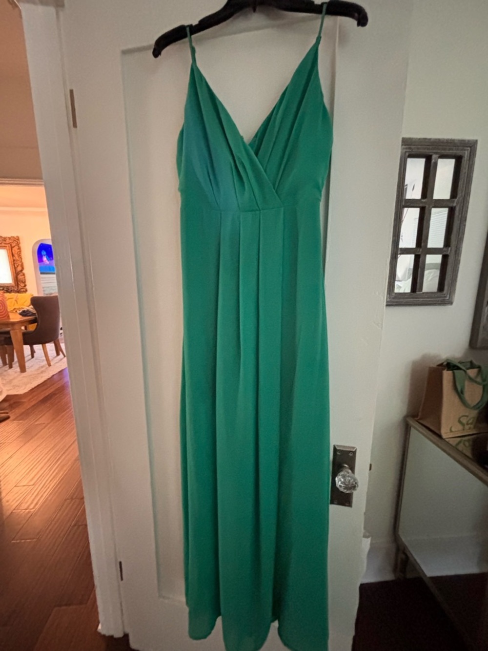 Adelyn Rae Teal Green Spaghetti-Strap Maxi Dress